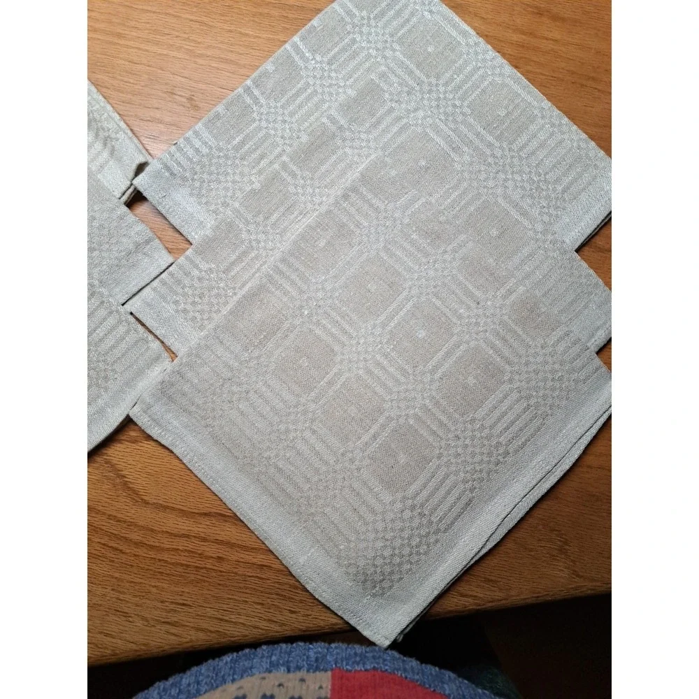 Linen Napkins Square Set Of 6 Made In Belarus  New 18 X 18 Inches